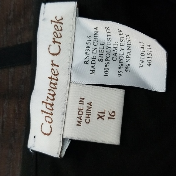 (XL) Coldwater Creek Layered Tank Top Sheer Overlay Evening Date Night Romantic - Picture 3 of 8